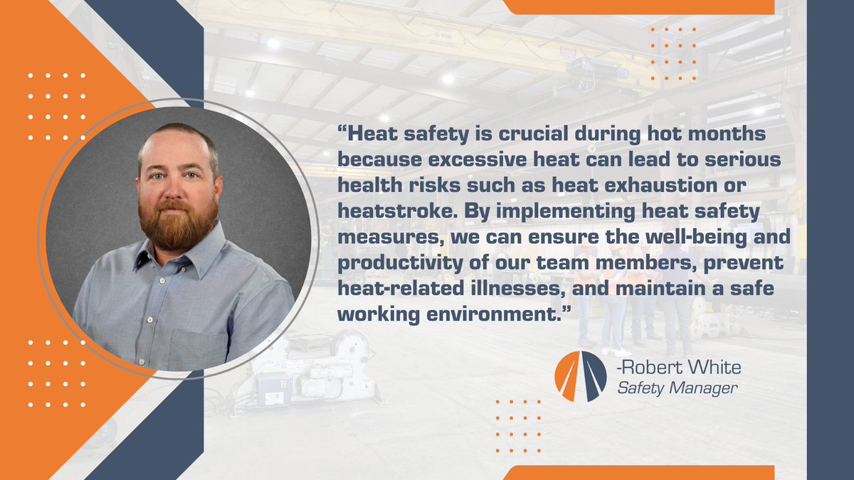 DISTRANSteel's tweet photo. The summer season puts a heavy focus on heat safety for our team. 

Click here to learn how to recognize the early signs of heat-related illnesses: https://t.co/n6lXKxiH4I?

#NSM #WorkplaceSafety https://t.co/pdd9Nx0dgR