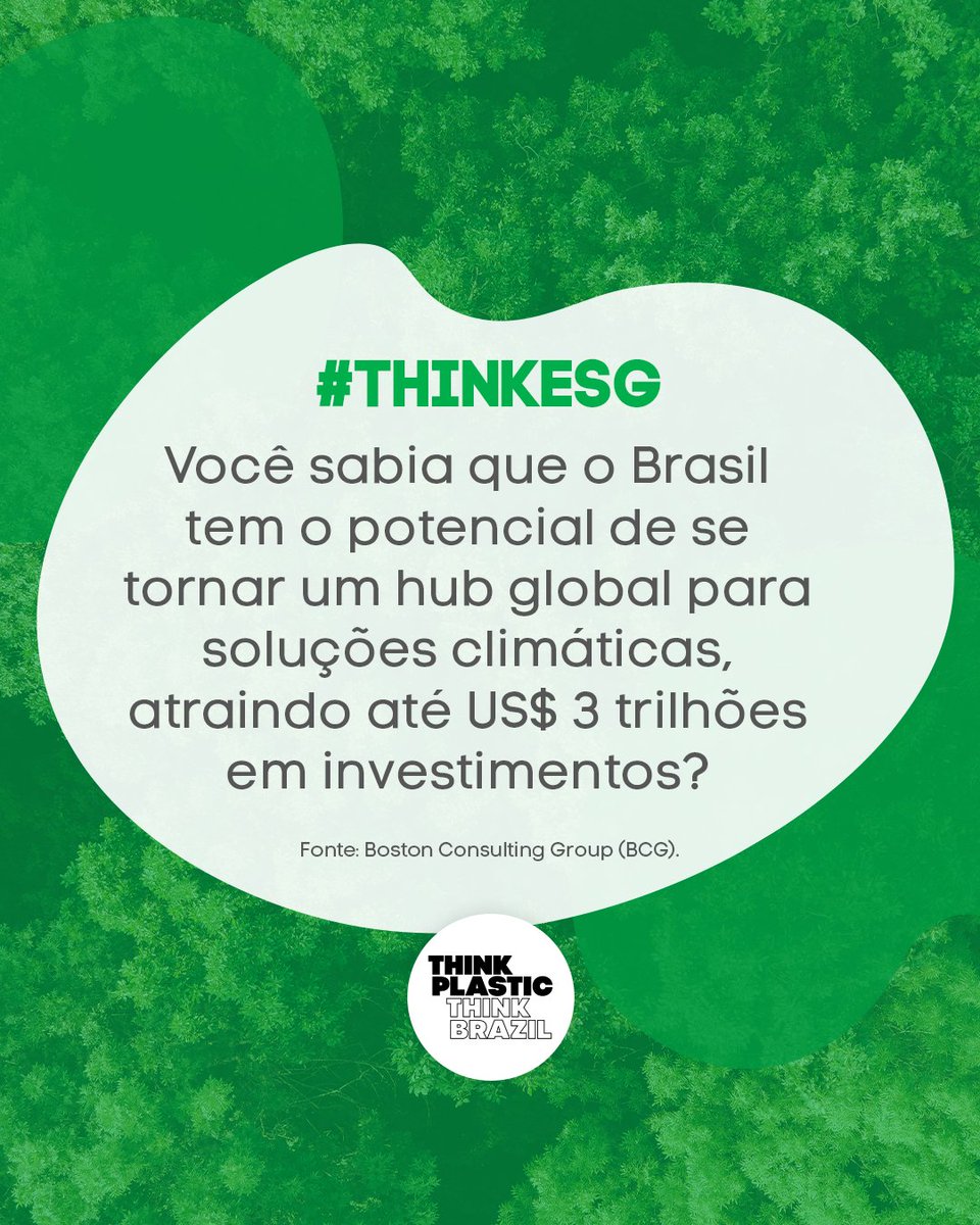 🌱🌎 O Brasil está na vanguarda da transição para uma economia neutra em carbono! Segundo o relatório do Boston Consulting Group, nosso país tem potencial para atrair até R$ 3 trilhões em investimentos. Vamos liderar essa mudança e promover soluções sustentáveis!