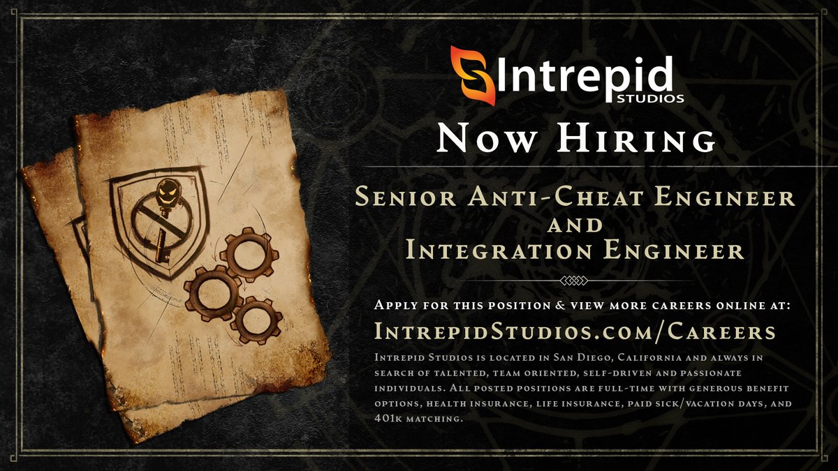 👀 We are looking to fill these two high-priority roles! 
intrepidstudios.com/careers  

🙌 Please share this post, and help spread the word!