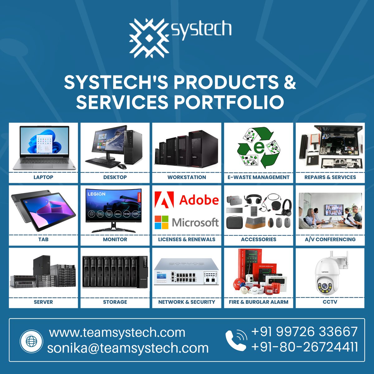 TeamSystech's tweet image. 📢 Attention all businesses! 📢 Systech Services Pvt Ltd offers top-notch IT solutions tailored to your needs. Whether it&apos;s hardware, software, networking, or maintenance services, we exceed expectations. Contact us today to elevate your IT infrastructure! 
#itexperts #itsupport