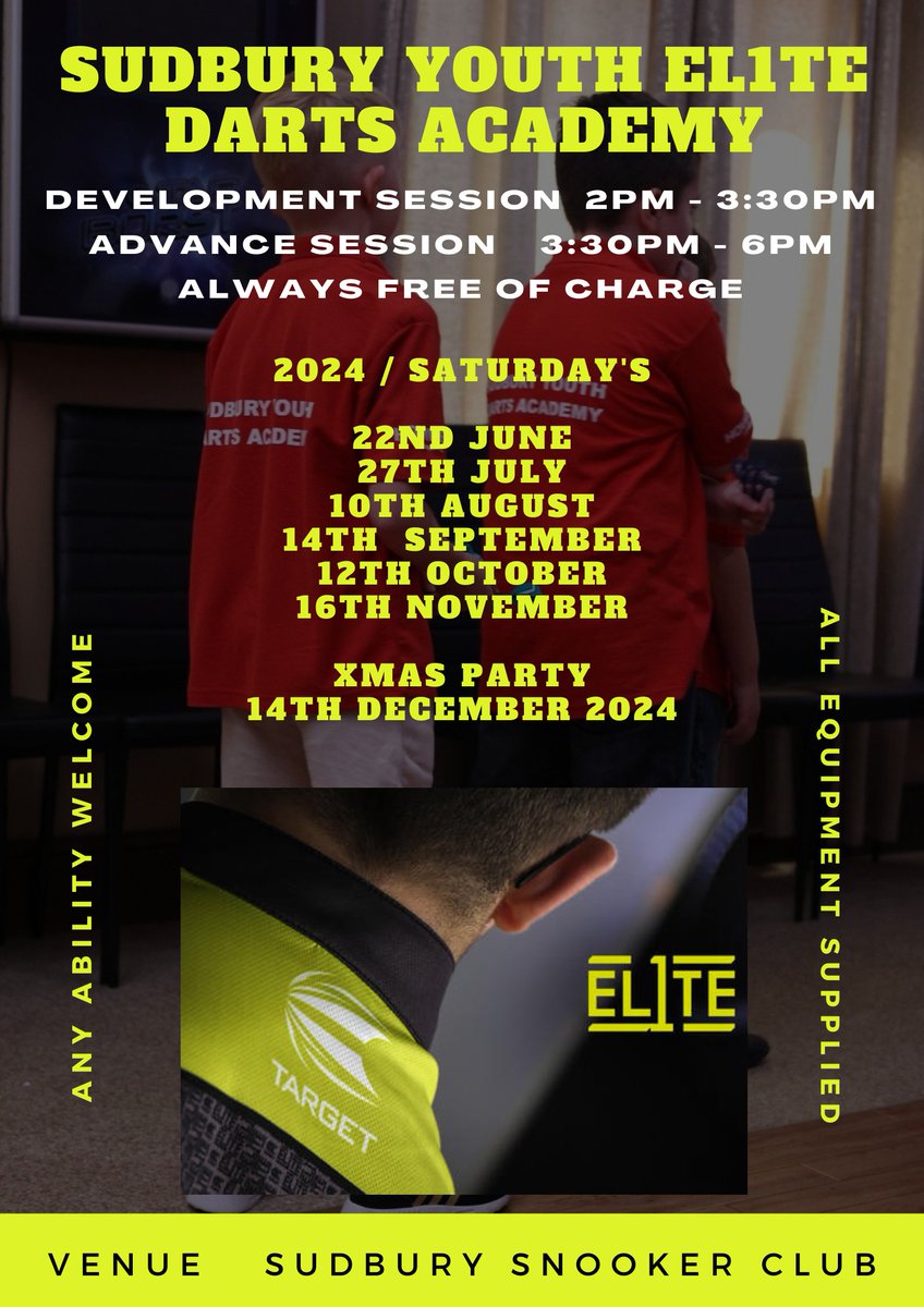 YouthSudbury's tweet photo. On this Saturday and it's our 9th birthday as well.
#bringcake
@TargetDarts
@TargetElite1 @lorraine180 @Garryplummer @HowdensJoinery @STRUDWICKCODES @SudburyTC @TownOfSudbury @bigboyhoward180 @IanRandles11 @LWarner180 @danwebb_181 https://t.co/exuZF25DCk