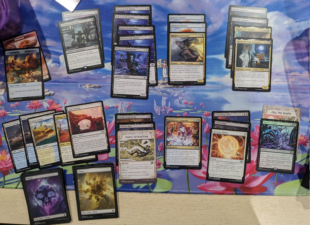 mtg_nomad's tweet image. 1-0-2 at tonight's #MagicMates #OTJ draft with a 4x Raven WB crimes deck splashing Intimidation Campaign.

Deck was tricky to play which certainly ate into my time. Had some cute synergies but nothing super special. The wrath was pretty great given my creatures were so small!