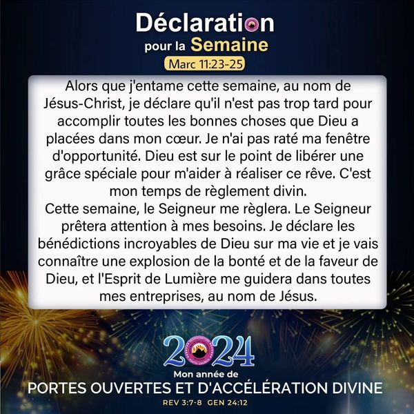 mfmintlhqyouth's tweet photo. Declaration For The Week (16/06 - 22/06) 2024

PLEASE DECLARE THIS EVERY MORNING BEFORE STEPPING OUT OF YOUR HOUSE THIS WEEK

#DeclarationForTheWeek
#MfmIntlHqYouth
#ThePlaceOfHisGreaterGlory https://t.co/VobTliIYiK