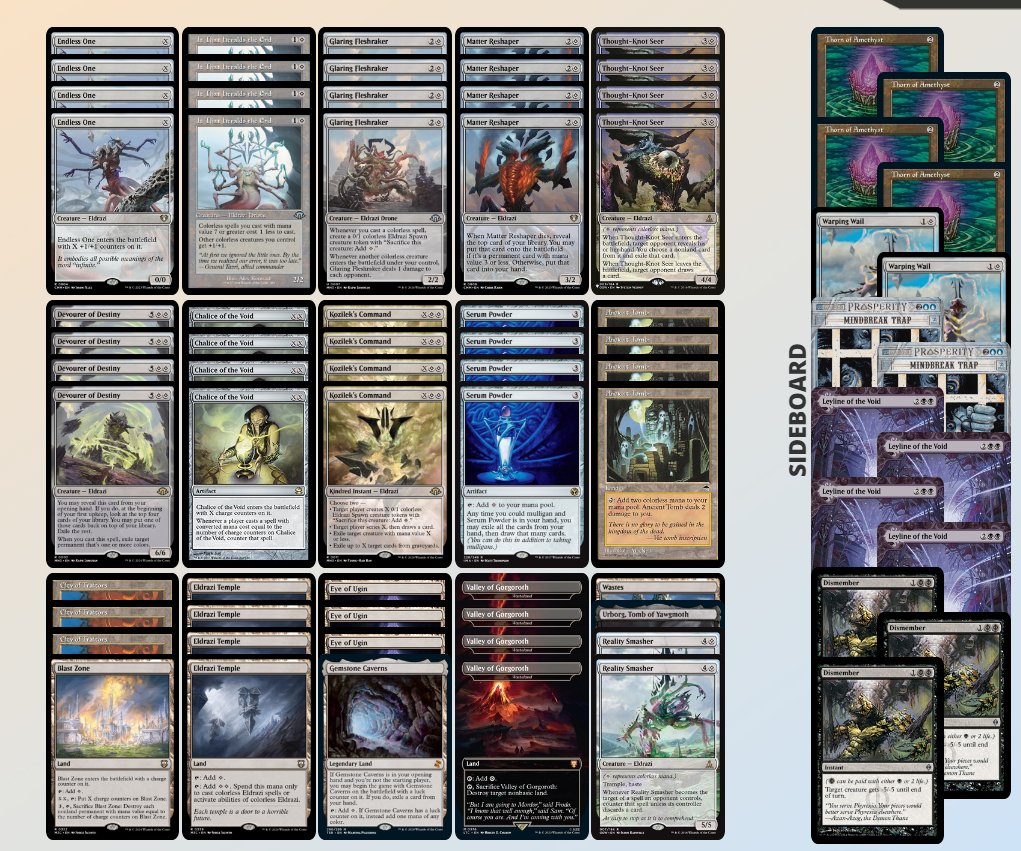 Arcbound_Papi's tweet image. Top 8ed the @GameTaitan  10 year Anniversary win a mox Jet Legacy event  on Saturday with Colorless Eldrazi Aggro
 @fireshoes 

R1-Yorion Taxes  WLW
R2- painter  LL
R3-Breakfast Nadu  LWW
R4-Scaminator  LWW
R5-Bant Nadu Breakfast  LWW  
R6-Grixis Delver  WLW 
Top8 Scaminator LWL