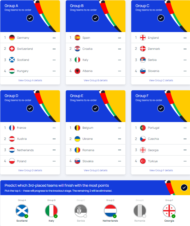 Hiizop's tweet photo. Mon bracket #EURo2024 https://t.co/9fVRBpzleJ