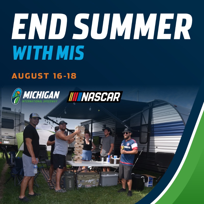 NASCAR's tweet photo. Don't miss out on NASCAR racing @MISpeedway! Now's your chance to see the action live.