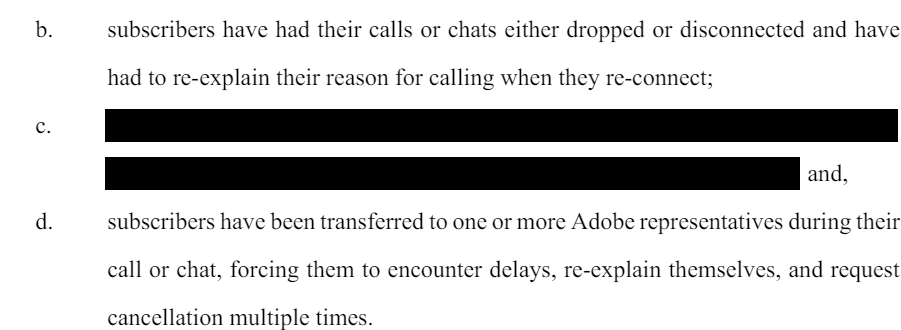 linamkhan's tweet photo. 2. Some users who tried to cancel by contacting customer service would have their calls drop or disconnect and then have to re-explain everything all over again. Others would be stuck in an endless loop of transfers across various Adobe representatives.

https://t.co/SIRC0n3EgY https://t.co/XSfRrPY6G1