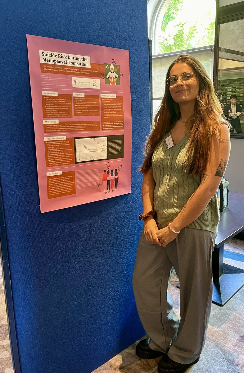 Impressive poster presentation by <a href="/livhendrikspsyc/">Olivia Hendriks</a> on “Suicide Risk During the Menopausal Transition” at the 8th Suicide &amp; Self-harm Early &amp; Mid-Career Researchers’ Forum in Glasgow! #EMCRF24 #MentalHealth #Research #SuicidePrevention #Menopause <a href="/RCBB_LJMU/">RCBB</a> <a href="/SSHRG1/">SSHRG</a>