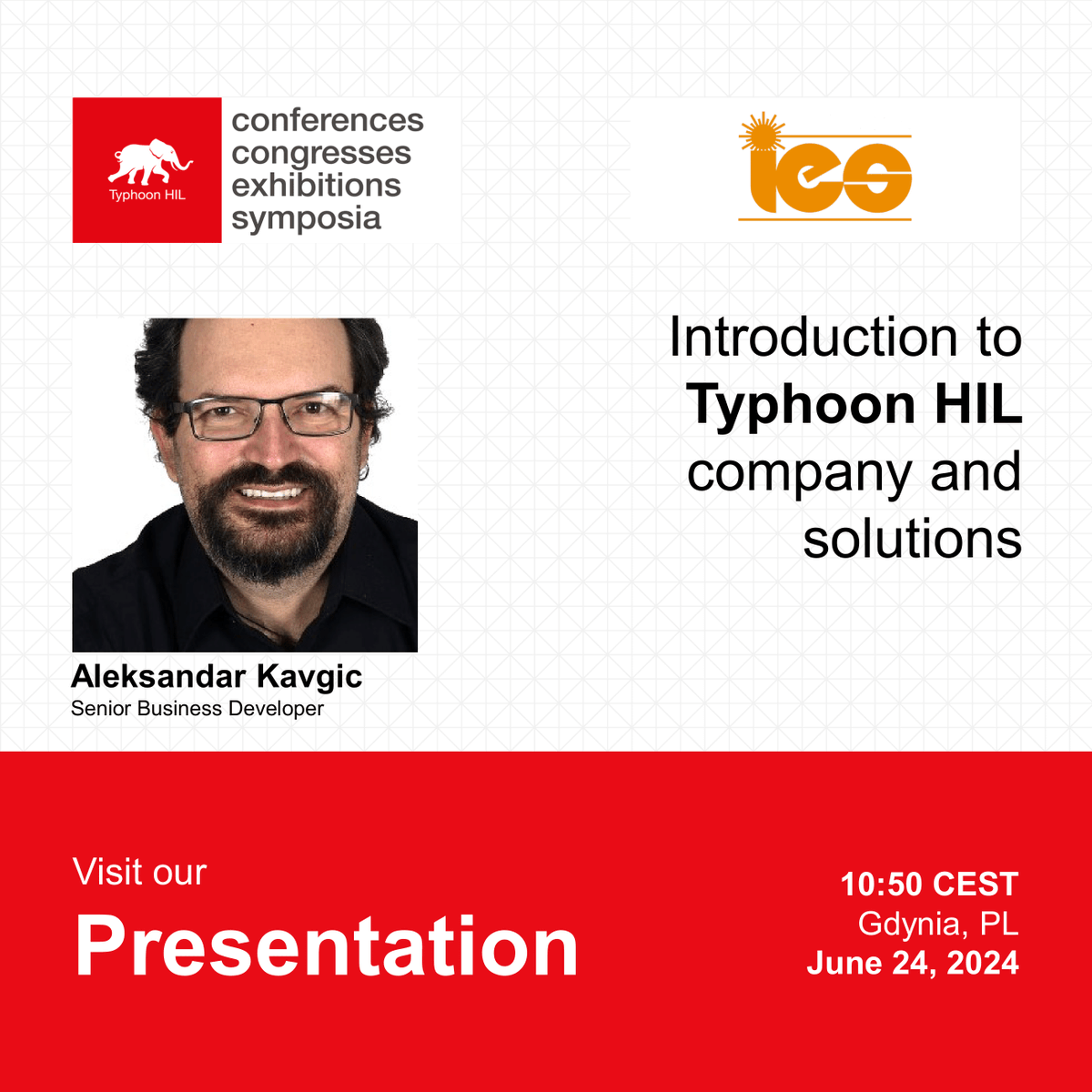 TyphoonHIL's tweet photo. Join us for @IEEEorg CPE-PowerEng 2024 next week in Gdynia, Poland! Aleksandar Kavgic will deliver a presentation on our solutions on June 24th at 10:50 and Margareta Radunovic will join him at the booth, so feel free to stop by for a chat. #PowerElectronics #HILTesting #CHIL https://t.co/qeYBG23bU1