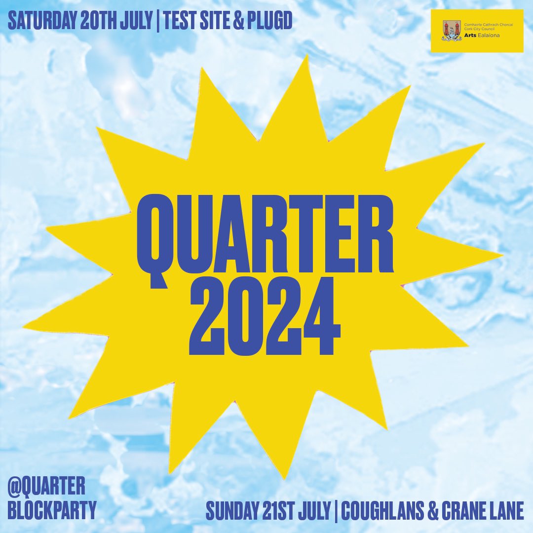 Next month we’re throwing a wee party 🎉 Saturday 20th July at @TESTSITEproject with an afterparty at <a href="/plugdrecords/">plugdrecords</a> 

Sunday 21st July we’ll have some fantastic bands coming to <a href="/CoughlansLive/">Coughlan's Live</a> followed by an afterparty at <a href="/CraneLane/">The Crane Lane</a> 

Supported by <a href="/corkcitycouncil/">Cork City Council</a> ☀️
