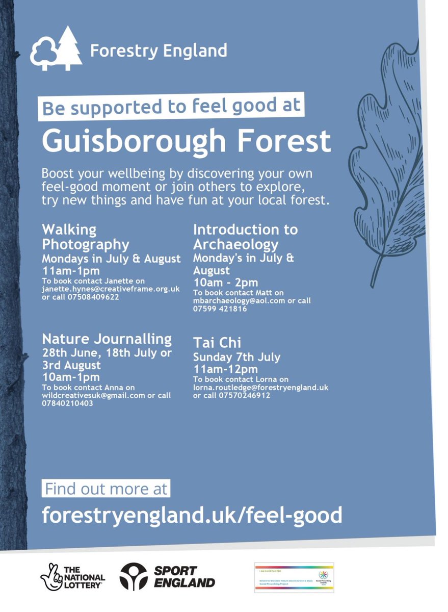 HistoricForests's tweet photo. Feel Good in the Forest - boost your wellbeing with an introduction to Archaeology at Guisborough. https://t.co/mq644rrJ6Q