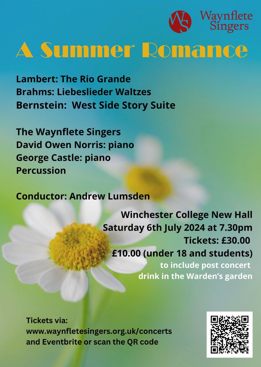 Waynflete Singers (@waynfletesinger) on Twitter photo With summer finally making an appearance you will want to be filling up your diary. We are thrilled to be welcoming <a href="/DavidOwenNorris/">David Owen Norris</a> for what promises to be a fantastic evening. Get your tickets here eventbrite.co.uk/e/a-summer-rom… With summer finally making an appearance you will want to be filling up your diary. We are thrilled to be welcoming <a href="/DavidOwenNorris/">David Owen Norris</a> for what promises to be a fantastic evening. Get your tickets here eventbrite.co.uk/e/a-summer-rom…
