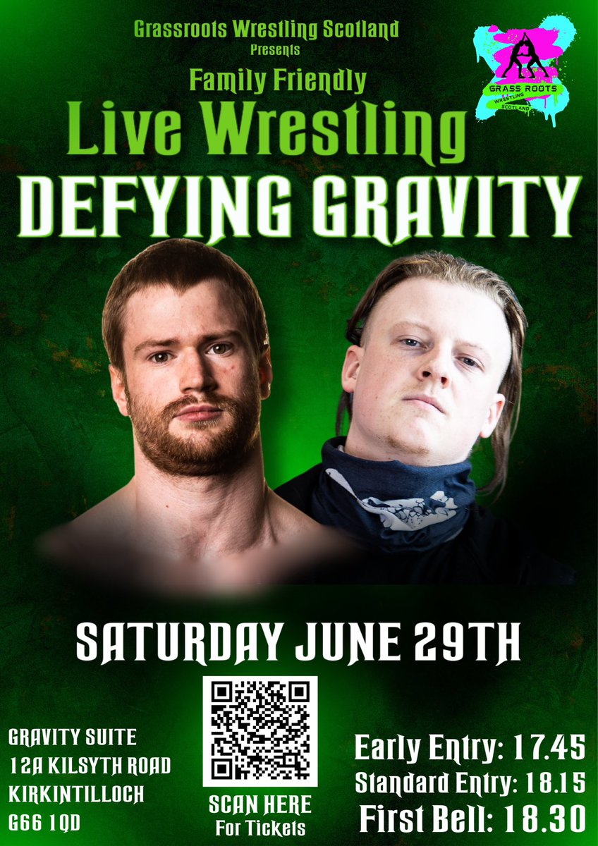 Next match 

Will see the man who return to wrestling at bannockburn to chase his dream again <a href="/WishartSolar94/">Robbie Wishart</a> taking
On rise star of British wrestling and one to watch <a href="/Thorin_Thermite/">Thorin_PW</a> 

eventbrite.com/e/873691814737…