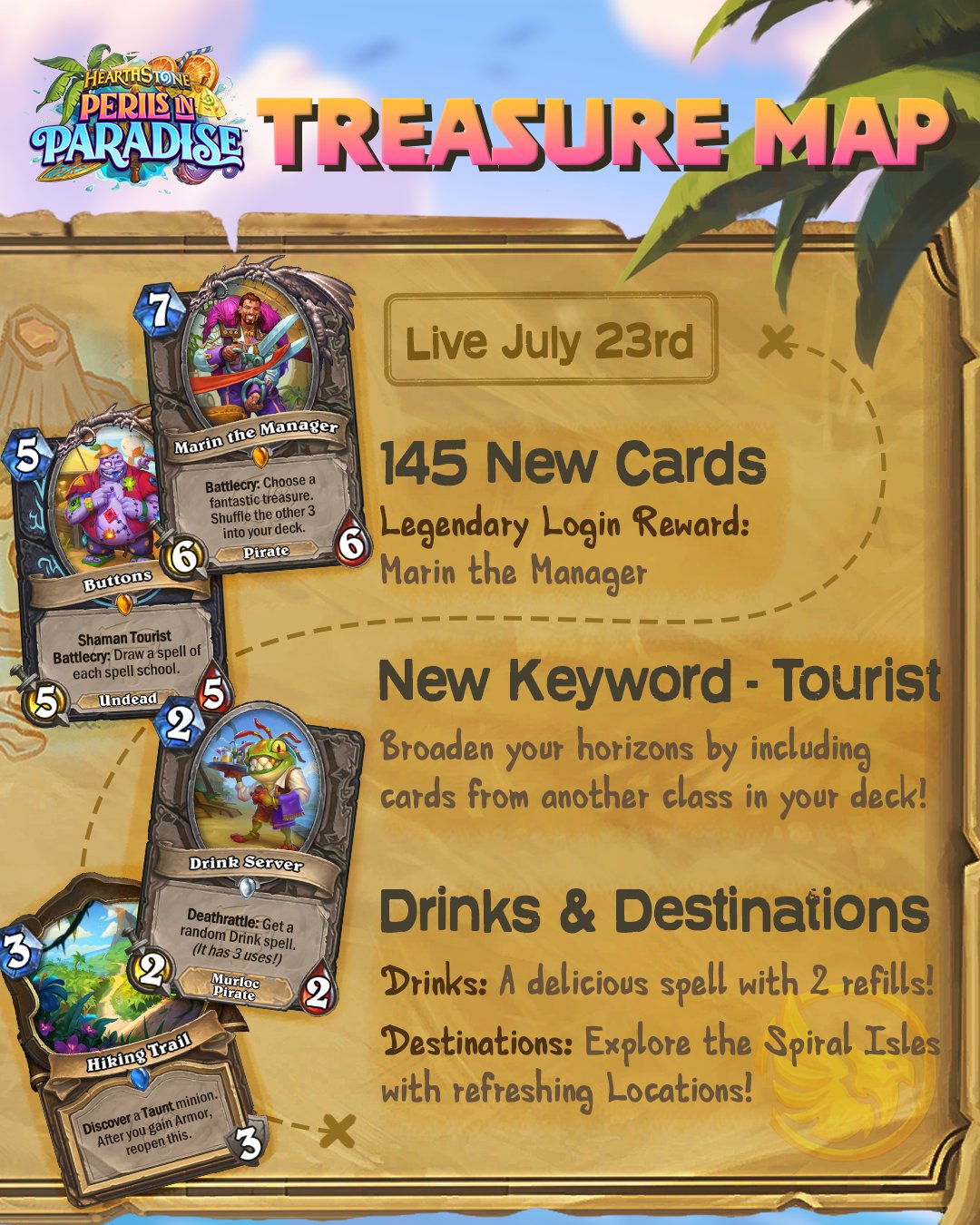 Hearthstone on X: “Welcome to Perils in Paradise! Book your stay 