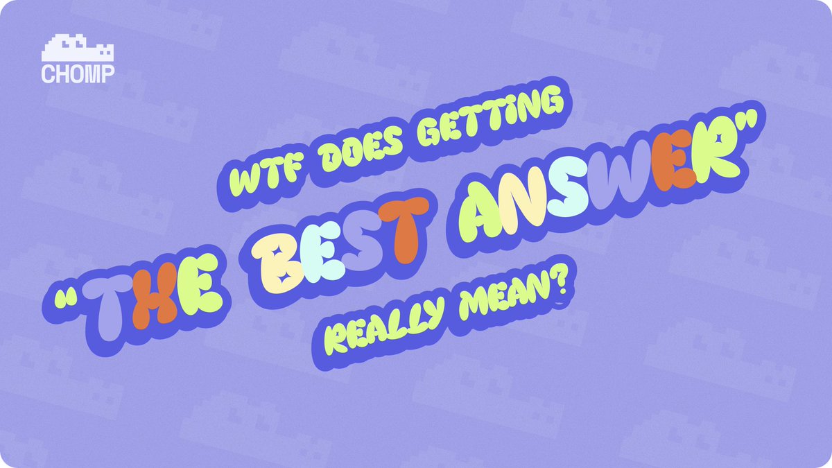 How does <a href="/chompdotgames/">CHOMP</a> always find the best answers, and more importantly, WTF does the BEST answer really mean?

Well, one of the mechanism we use is called Surprisingly Popular (SP).

It's like magic, but with math! ✨🔮

Math can be confusing, so let's break it down in a 🧵👇