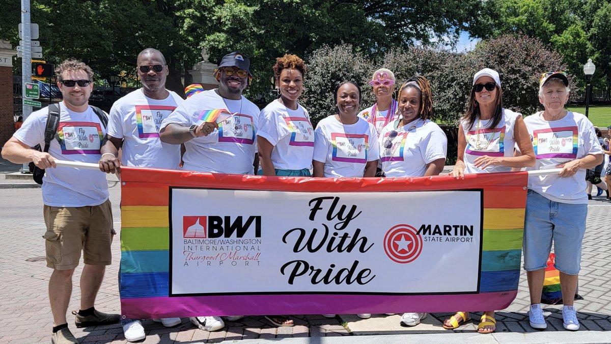 BWI_Airport's tweet image. Happy Pride Month! 🏳️‍🌈

Our Maryland Aviation Administration team enjoyed seeing everyone in attendance at Saturday's Baltimore Pride Parade.

#FlyWithPride #PrideMonth