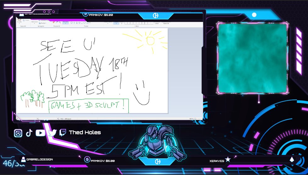 Tomorrow live here &amp; Twitch🥳
I’ll do some 3d character creation + some gameplay👀
Hope to see you 🥰 Tomorrow 5 PM EST