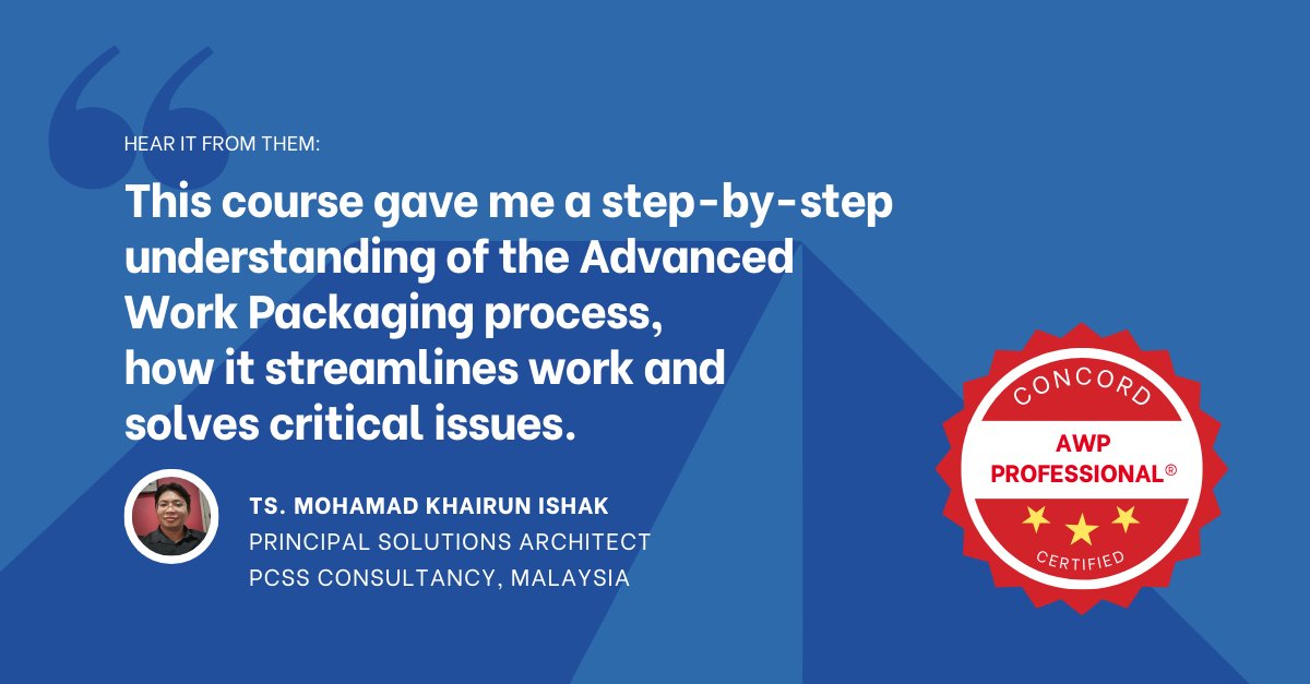 ConcordPlatform's tweet image. Become a Concord Certified AWP Professional® and tackle your next construction-driven capital project with confidence. Book a call to learn more: bit.ly/3jzaPWC #awp #capitalprojects