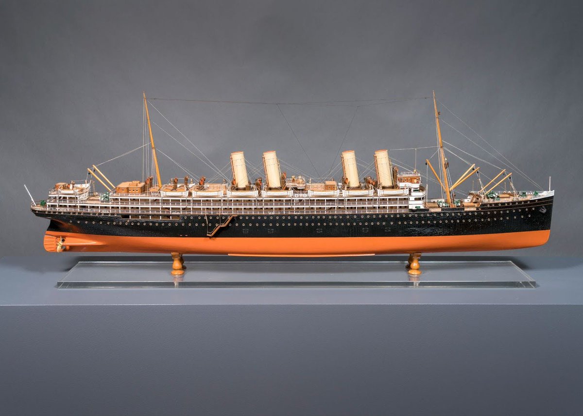 SeaportMuseum's tweet photo. #OnThisDay in 1904, SS Kaiser Wilhelm II earned the #BlueRiband award for fastest eastbound #transatlantic crossing (US to Europe) averaging 23.58 knots or about 27 miles per hour. See the Museum’s model of this ship on loan and on view at @NYHistory.
🚢: 2001.26.57 https://t.co/RdrIk4yB34
