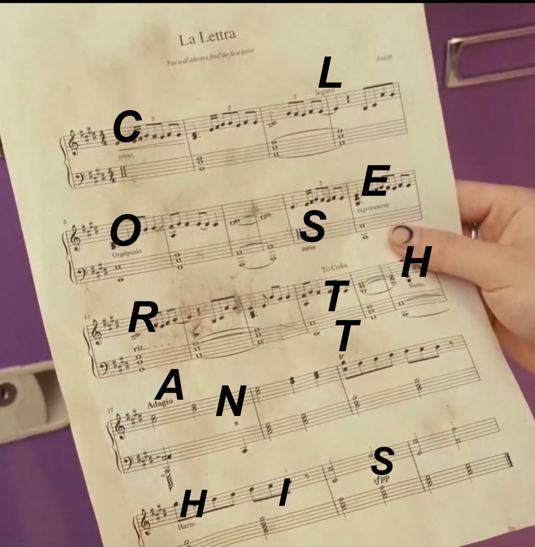 La Lettra
“You will always find the first letter”

Closer Than This.