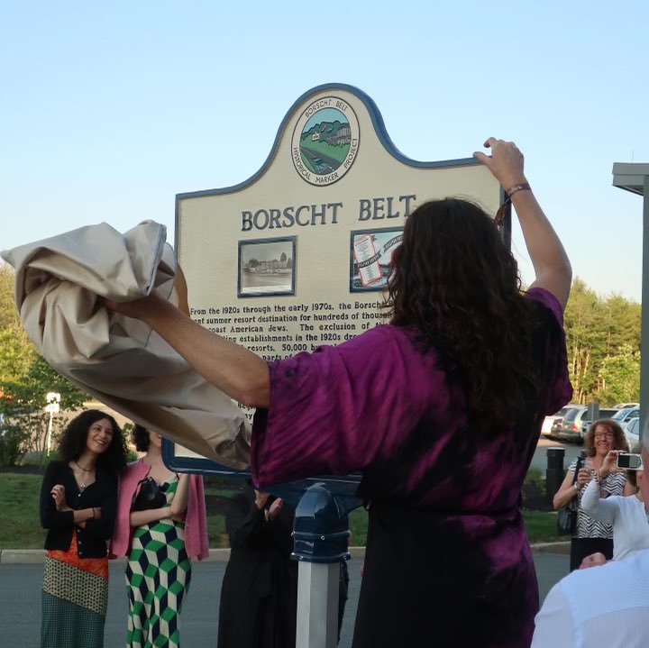 BorschtBeltHMP's tweet photo. It is a joy to see each one. It’s also an honor to create them. Before we began there was not a single historic marker to celebrate the Borscht Belt. Now there are six. Thank you to all who’ve shown up and continue to. https://t.co/2F9QreXCTq