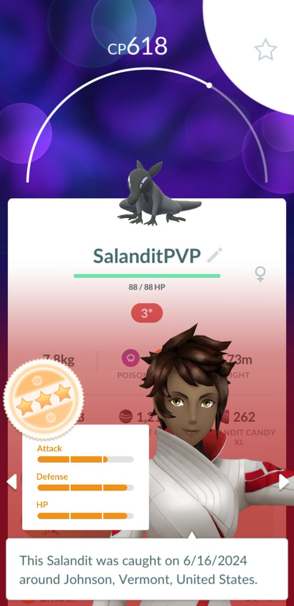 JetNationVC's tweet image. One of my Father's day gifts! A Second Female Salandit!! Let's Go!! #RareAf #PokemonGo