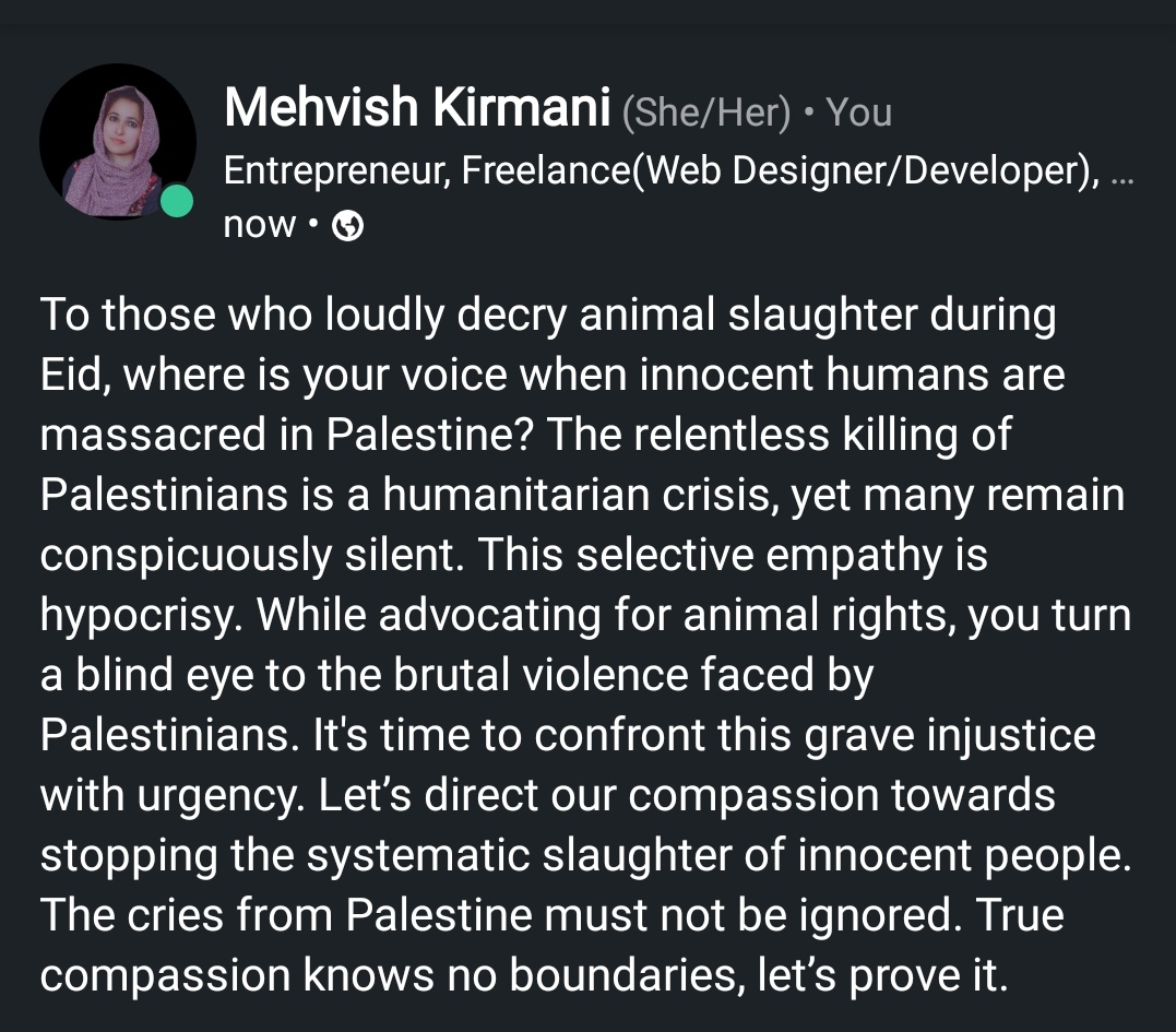 Turning a blind eye to the massacres in Palestine highlights a glaring paradox in empathy..😐