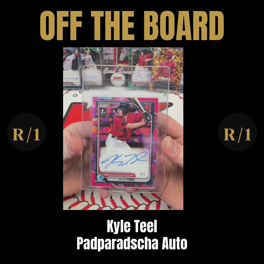 RareOneCards's tweet photo. Sapphire is cooking for KK Sportscards! (Appreciate @adp306 for letting us know!)

Both the Kyle Teel Padparadscha Auto and the Spencer Jones Sapphire Selections Super Auto are OFF THE BOARD!

Full tracker in bio!

#TheSuperTracker #rareonecards #24Bowman https://t.co/rhkyn0n4Ay