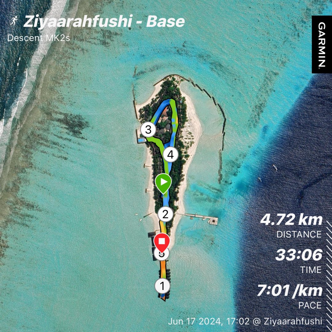 MohmdShareef's tweet photo. Eid at @summerisland_mv! 🌴✨ Building my aerobic base on sands that challenge me only makes me stronger. Missed my zone but found my zen.
#EidRun #IslandChallenge #AerobicBase 🏃♂️🏝️💪 https://t.co/27f3ODoph0