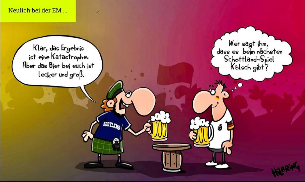 Vergangenen Freitag nach dem EM Eröffnungsspiel #GERSCO in einem Münchner Biergarten #Euro24