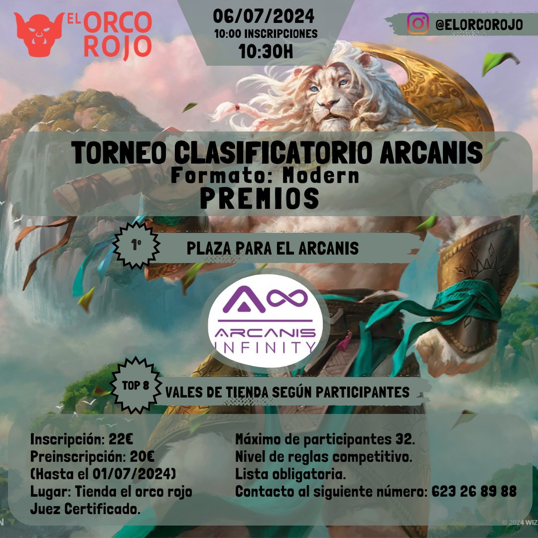 Hoy os traemos el siguiente de los Torneos Clasificatorios al Arcanis de C&amp;L de la mano de Valladolid ElOrcoRojo
¿A qué esperáis para inscribiros?