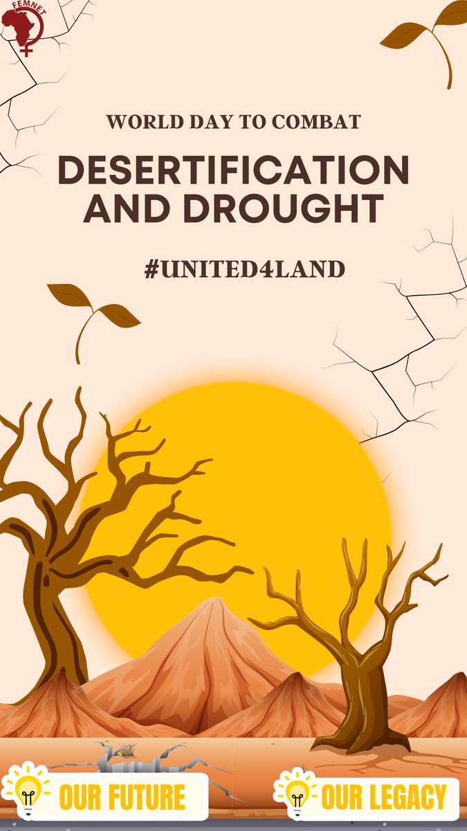 FemnetProg's tweet photo. #WorldDesertificationDay This #WDCD, we stand together! ✊ Land is our legacy, our future, and the heart of our communities. African feminists demand action to combat desertification & drought! #United4Land #LandRights #ClimateJustice https://t.co/57VZ3C4Gh8