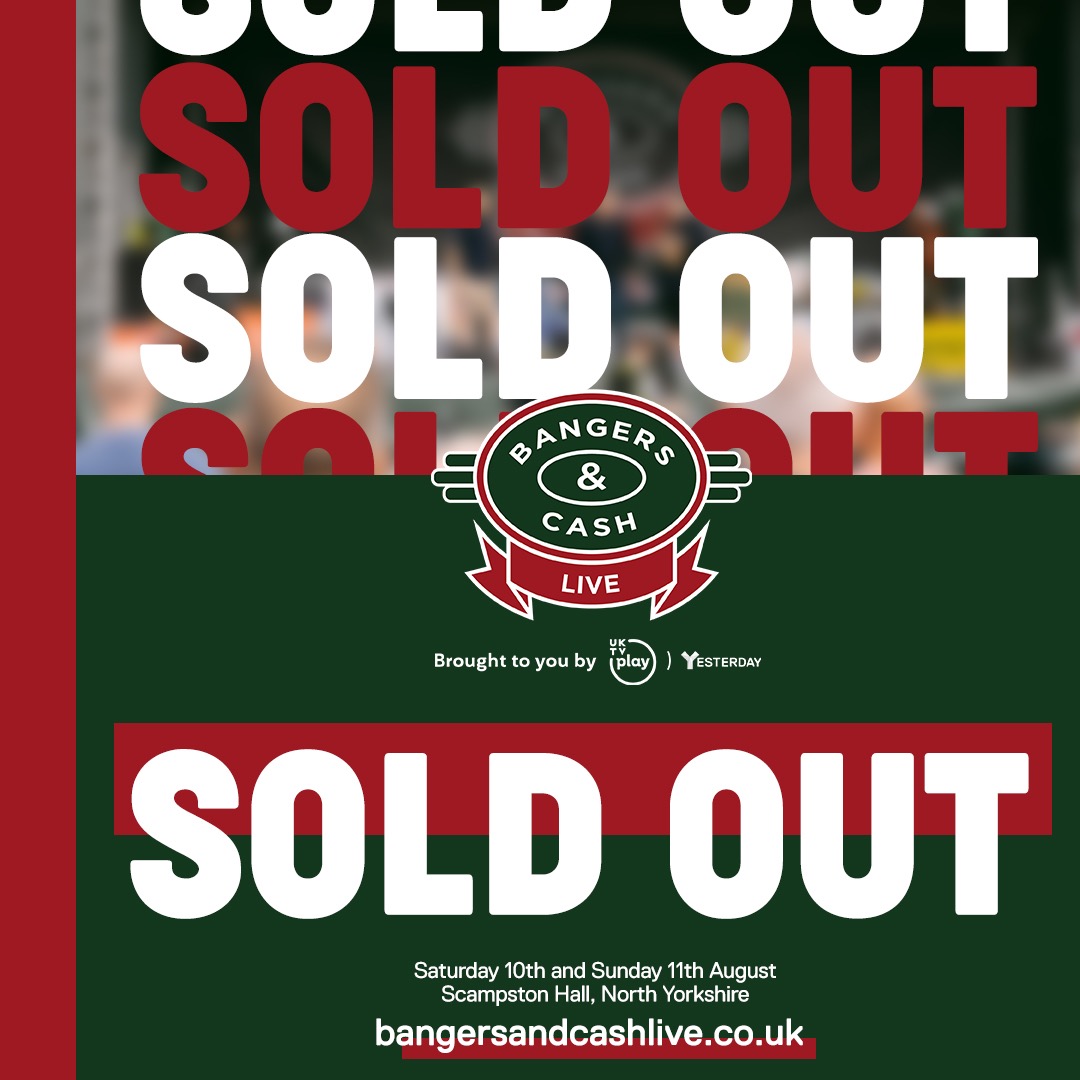🚨 #BangersAndCash Live 2024 is now SOLD OUT! If you managed to get a ticket, we can’t wait to see you in August! 🚘🎡

And if you’ve got a wonderful vehicle you’d like you show at the event, details on how you can are available at bangersandcashlive.co.uk