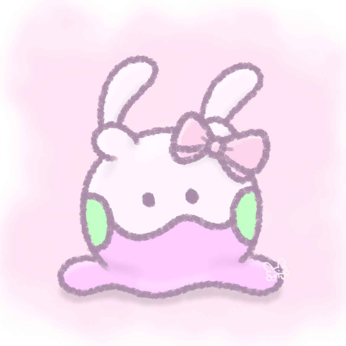 リボンヌメちゃんラクガキ∫ ࠥօ⍨օ)ࠥ🎀