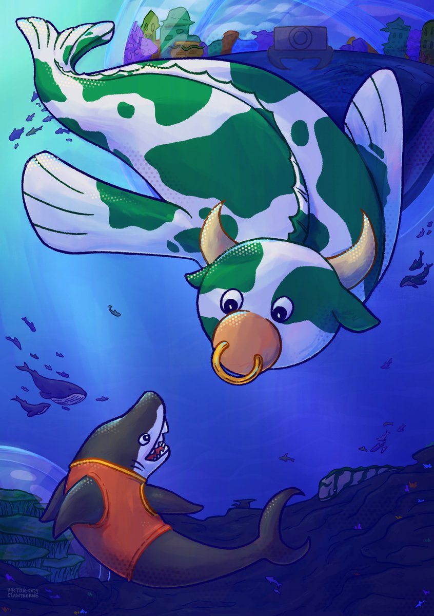 My piece for the amazing <a href="/opanimalszine/">Friend-Shaped 🐾 A One Piece Animals zine</a> 🦈

#ONEPIECE #Onepiecefanart #onepiecezine #fanproject