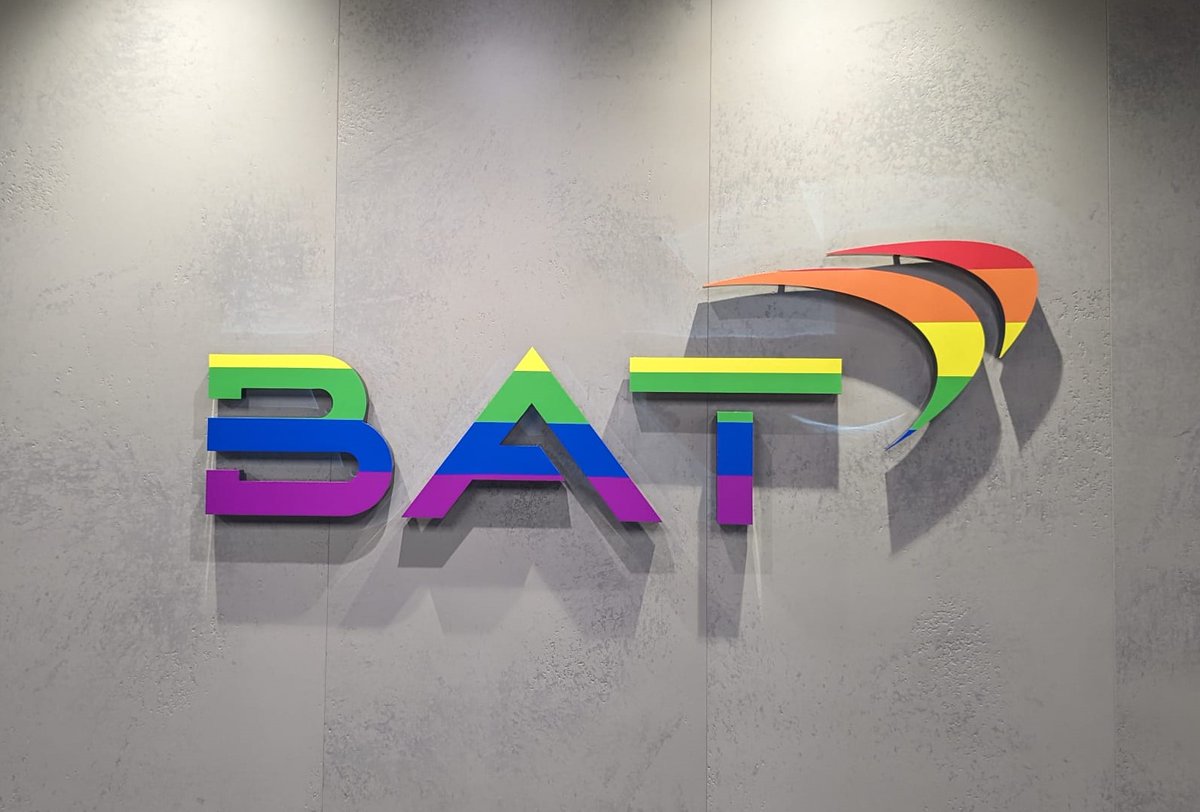 Going the extra mile our customer used their existing Corporate logo to celebrate Pride Month. #lgbtqiahappypridemonth24 #rainbowcolours #vinyl #signage