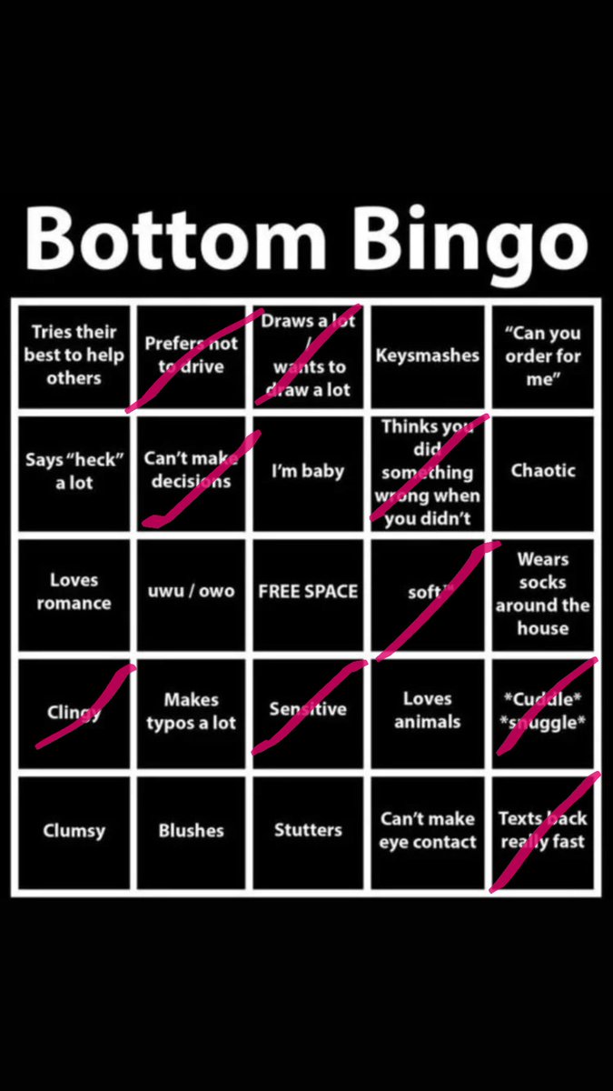 Top Vs Bottom Bingo