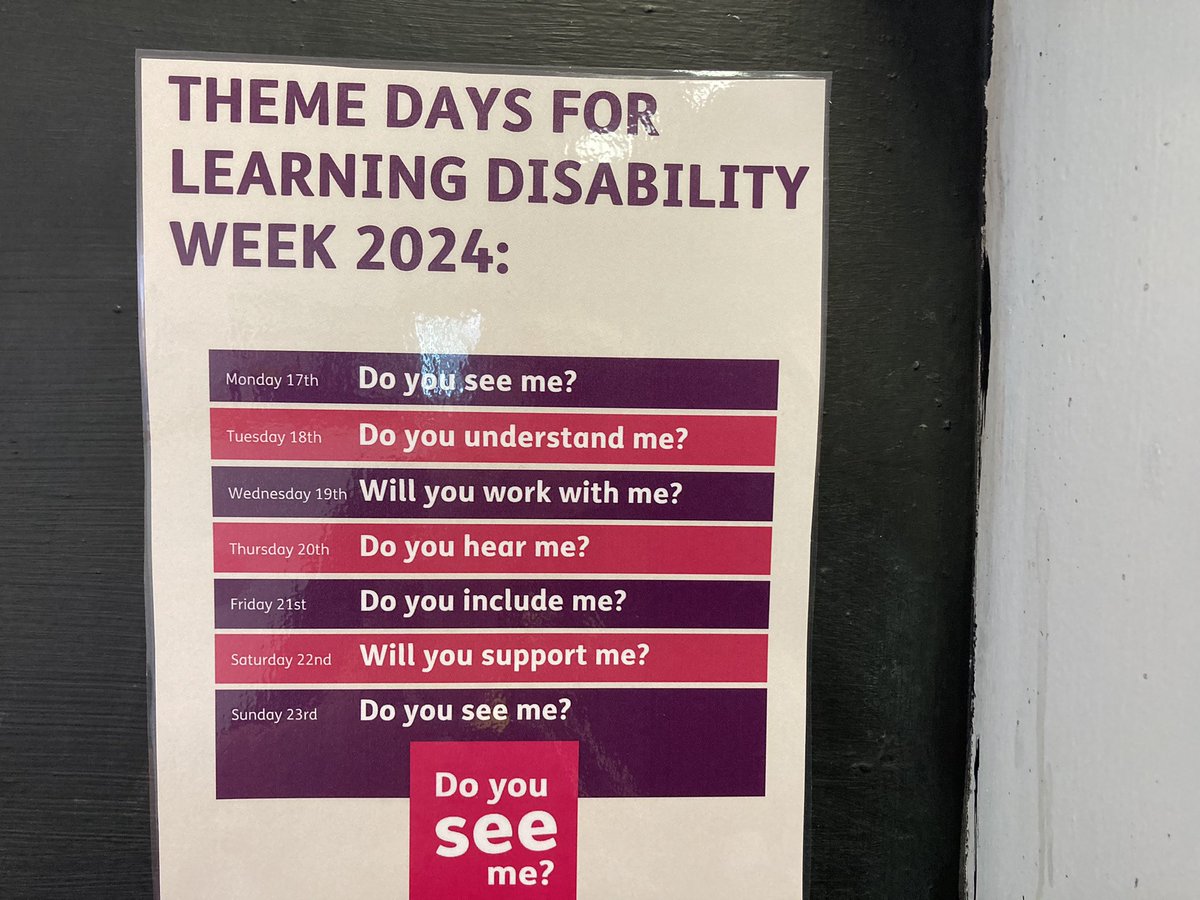 Selden centre celebrates learning disability week from the 17-23 June 2024. This years theme is “ do you see me”. We have created a board to encourage the conversation <a href="/SeldenCentre/">Selden Centre</a>