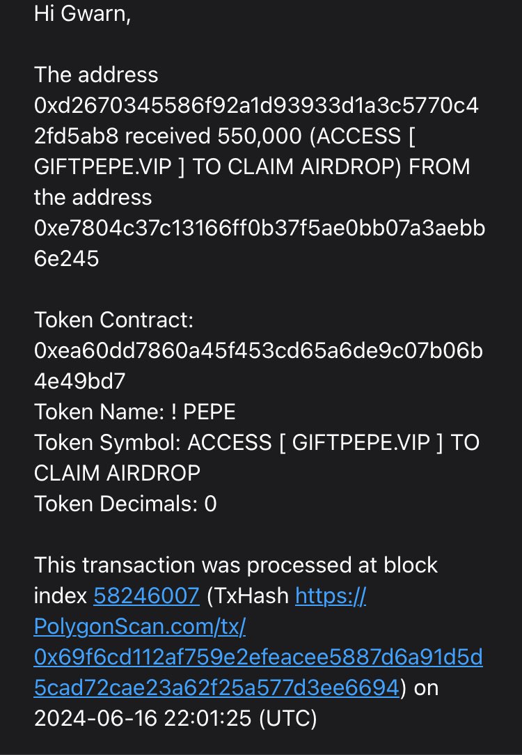 GwarnGel's tweet photo. #cripto #defi #bitcoin #polygon 

Cuidado com sua Wallet.
Olha o golpe aí.

#pegaavisao https://t.co/LzXWzfgRfZ