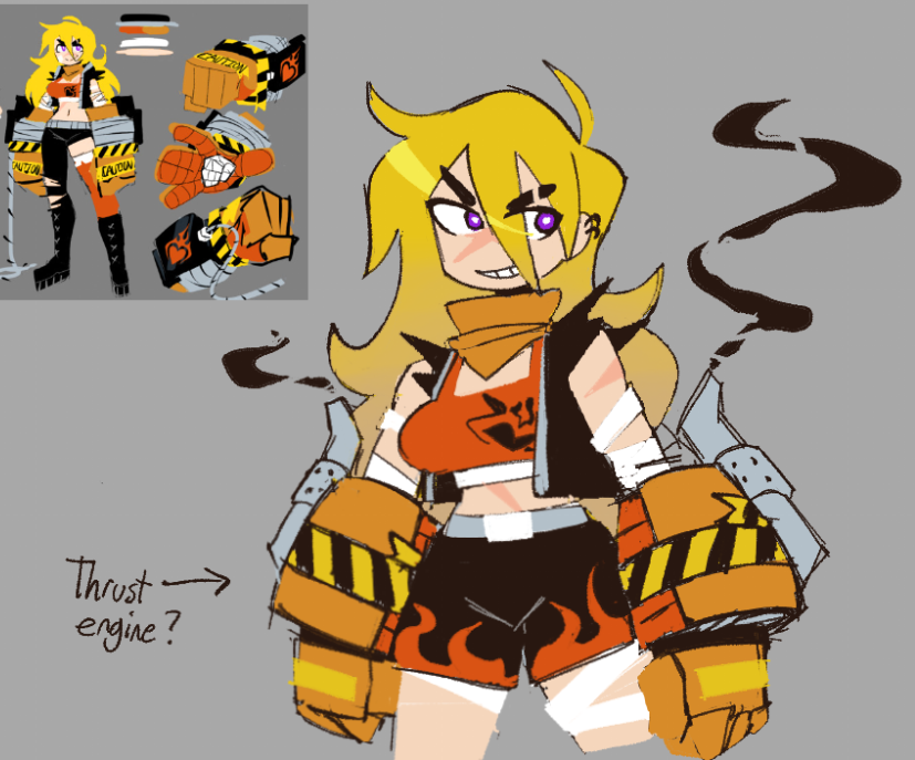 phishtickz's tweet image. doodle cuz i wanna rework her weapon a lil and adjust design maybe