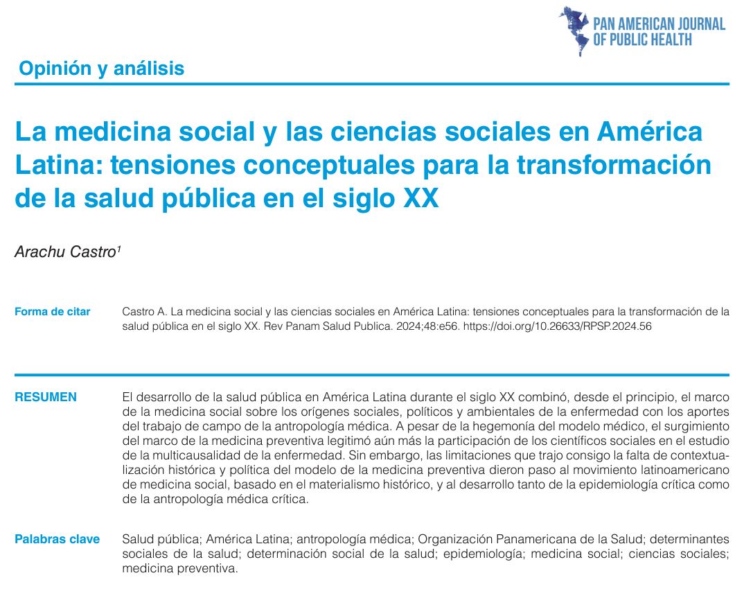 Arachu Castro (@arachucastro) on Twitter photo La medicina social y las ciencias sociales en América Latina: tensiones conceptuales para la transformación de la salud pública en el siglo XX https://34.199.82.206/handle/10665.2/60337 <a href="/RAES_HENA/">Health Equity Network of the Americas</a> <a href="/TUsclas/">Tulane SCLAS</a> <a href="/AlamesMexico/">ALAMES México</a> <a href="/ABRASCO/">Associação Brasileira de Saúde Coletiva</a> <a href="/opsoms/">OPS/OMS</a> <a href="/SocMedAnthro/">SocietyMedAnthro</a> La medicina social y las ciencias sociales en América Latina: tensiones conceptuales para la transformación de la salud pública en el siglo XX https://34.199.82.206/handle/10665.2/60337 <a href="/RAES_HENA/">Health Equity Network of the Americas</a> <a href="/TUsclas/">Tulane SCLAS</a> <a href="/AlamesMexico/">ALAMES México</a> <a href="/ABRASCO/">Associação Brasileira de Saúde Coletiva</a> <a href="/opsoms/">OPS/OMS</a> <a href="/SocMedAnthro/">SocietyMedAnthro</a>