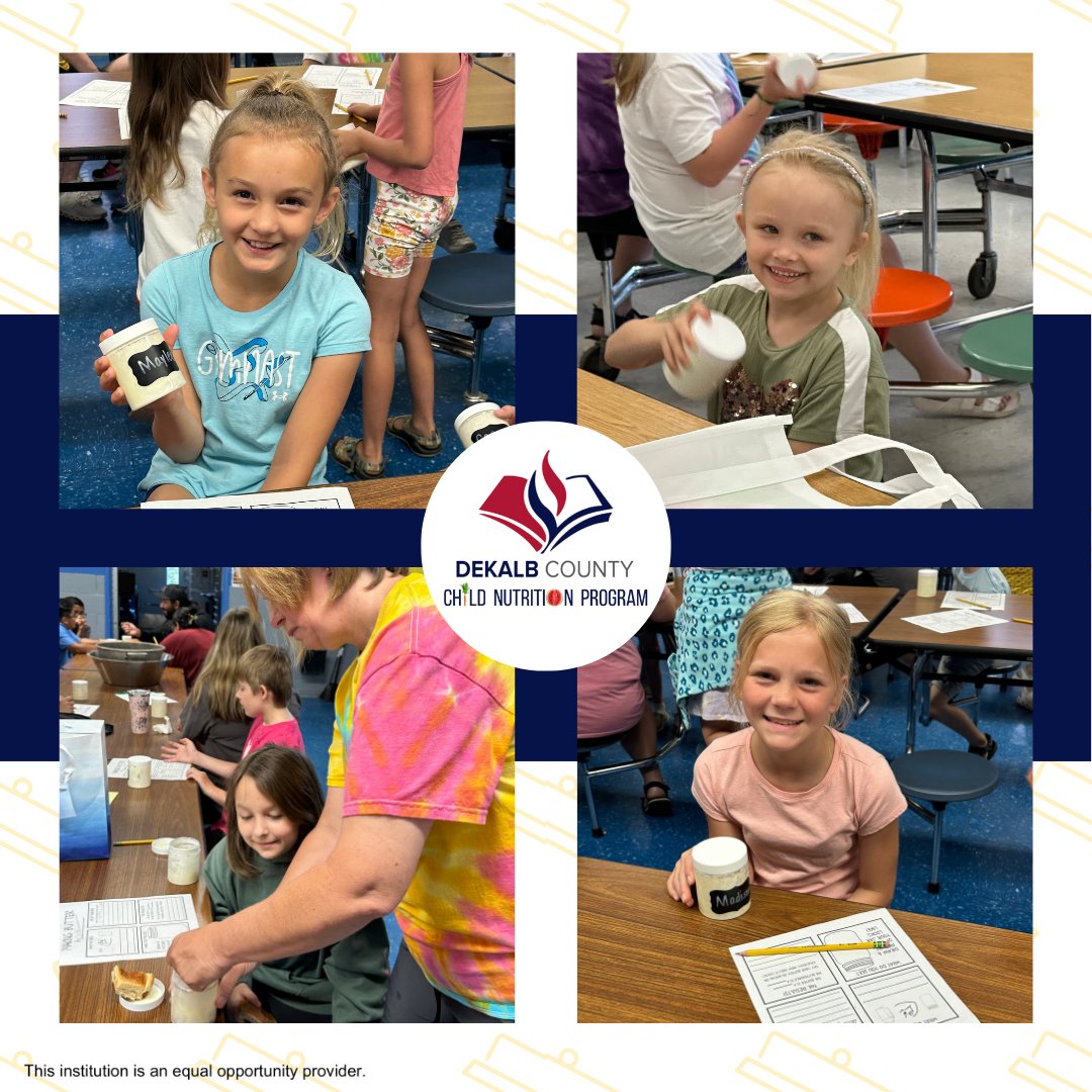 dekalbcnp's tweet photo. This summer is smooth like butter! ๐ง Our students at Ruhama Junior High School, Crossville Elementary School, Geraldine High School News and @Collinsville_HS participated in a STEM activity where they made their own butter. ๐ฉโ๐ณ
@DeKalbCoSchools #DeKalbAL #DeKalbAlabama #DeKalb https://t.co/ua5nyabLqV