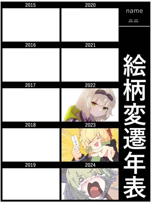 #絵柄変遷年表

存在しない絵柄… 