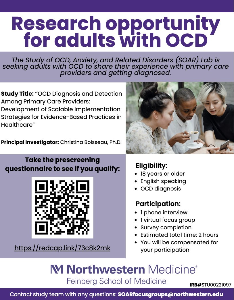 Tina Boisseau, PhD (@drtinaboisseau) on Twitter photo My PhD student <a href="/Gina_M_Belli/">Gina Belli</a> is conducting a much needed study for her dissertation. She's seeking adults with OCD to share their experiences with primary care providers. Please see below for more information. My PhD student <a href="/Gina_M_Belli/">Gina Belli</a> is conducting a much needed study for her dissertation. She's seeking adults with OCD to share their experiences with primary care providers. Please see below for more information.