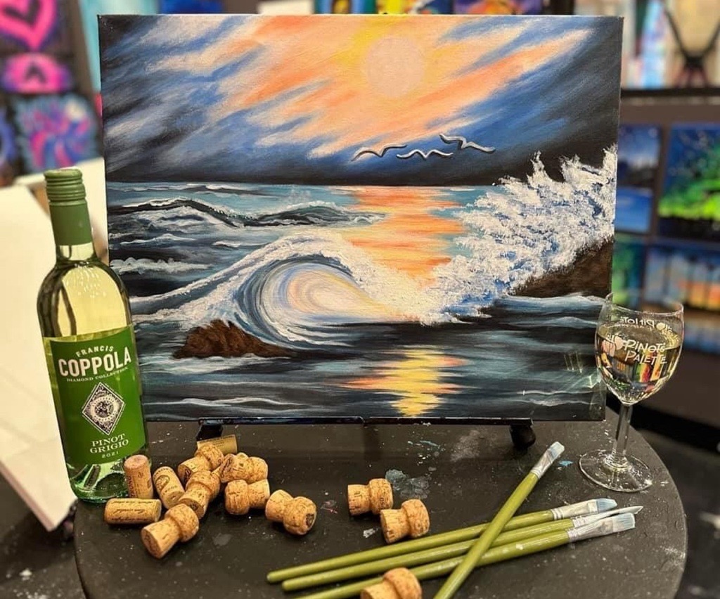 🎨🖌️Swap the sunscreen for a paint brush and a nice glass of wine! 

Check out Ocean Night Sky at your local Pinot’s Palette and reserve your canvas at the 🔗 below. 

pinotspalette.com/locations

Repost from: @pinotspalettekenwood