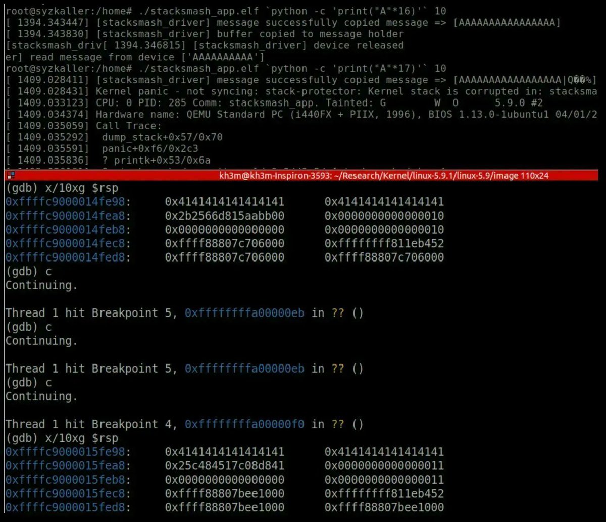0xor0ne's tweet image. Getting started with Linux kernel exploitation techniques by @k3170Makan

Debugging with QEMU: blog.k3170makan.com/2020/11/linux-…
Stack Overflows: blog.k3170makan.com/2020/11/linux-…
RIP control: blog.k3170makan.com/2021/01/linux-…

#cybersecurity #Linux