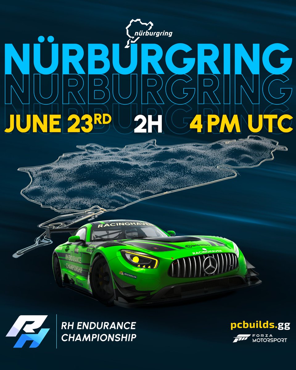 For the final time in #RHECS2, IT'S RACE WEEK!

14 laps of Nürburgring Full Circuit await our drivers this Sunday – who will win the race? Who takes the championship home? Don't miss this race, streaming from 4 PM UTC on our Twitch channel.

#RacingHaven #ForzaMotorsport