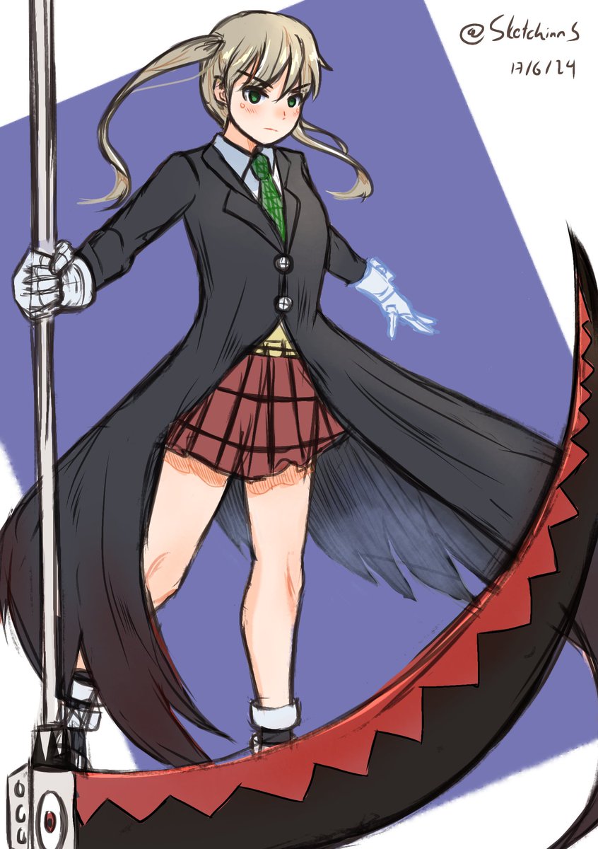 SketchinnS's tweet photo. Maka rkgk
新しいスタイルを試しました。

#マカアルバーン #ソウルイーター #女の子イラスト #ファンアート #makaalbarn #souleater #animestyle https://t.co/ig7nb234lH