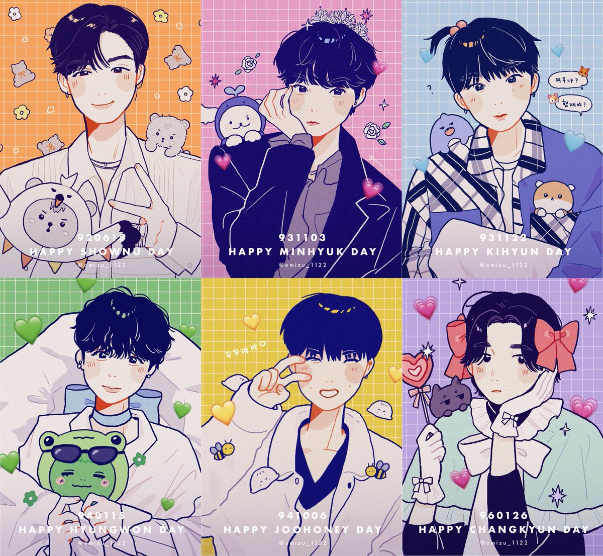 omizu_1122's tweet photo. 그리고….드디어 6명 나왔어요….🥹열심히 그렸다🥳 https://t.co/GEmvYL1Dbi