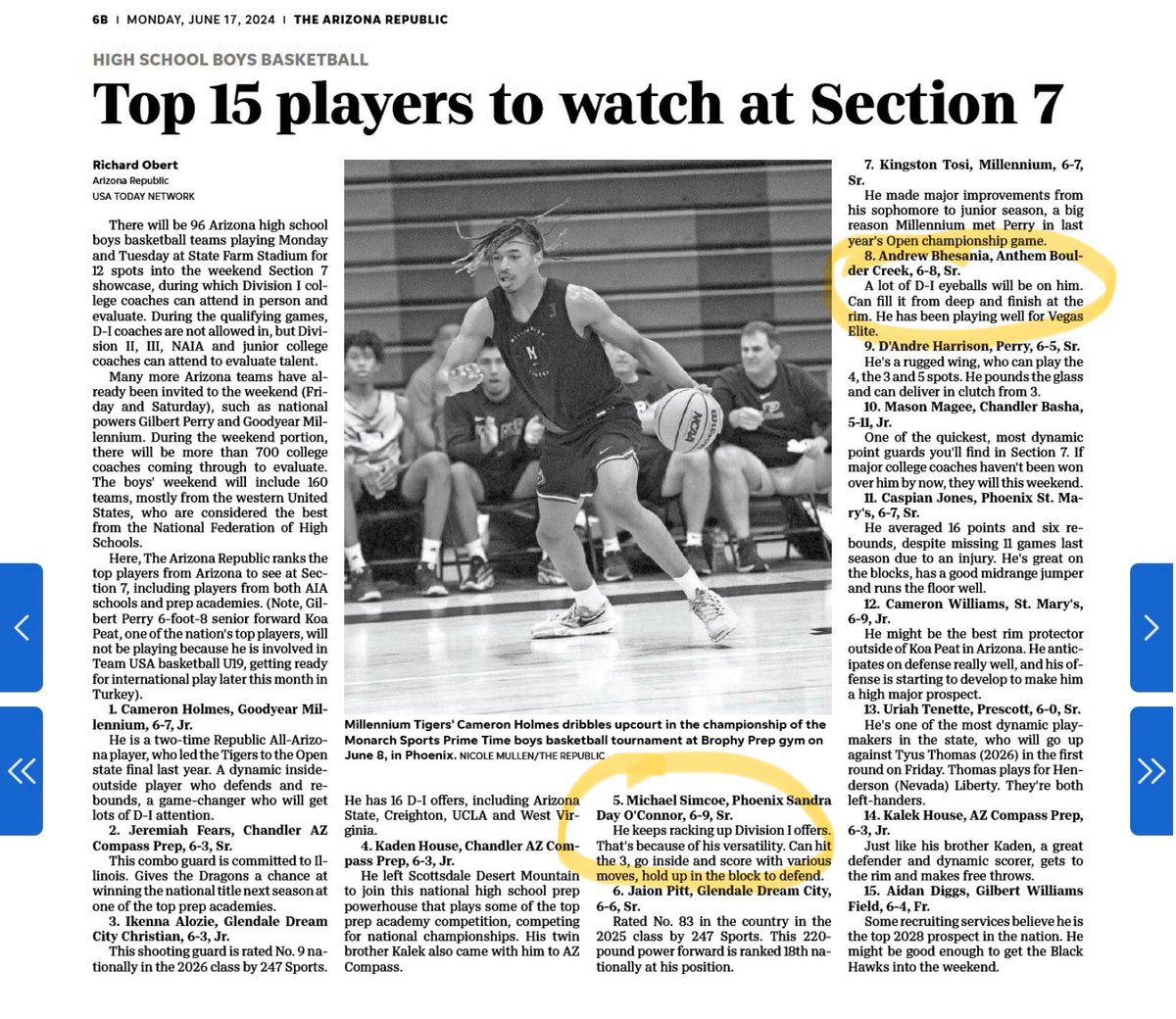 AdminLeadServe's tweet photo. DVUSD has two players getting featured for the upcoming Section 7 National basketball tournament! @DVUSD @DvusdA @chicktwins @BCHS_DVUSD @SDOathletics @OCBoysHoops @azc_obert https://t.co/A8iQJF1rmy